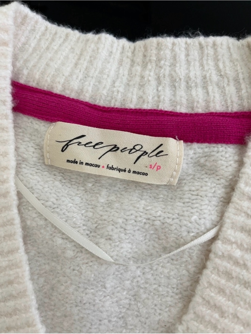 NWT! Free People Ivory Button-Front V‑Neck Cardigan - Picture 2 of 8